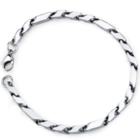 Exclusive Style: Mens Stainless Steel Fancy 3D Arrow Link Bracelet Free Shipping