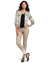 Sag Harbor Women's Missy Printed Open Front Jacket