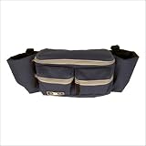 Navy Mini Diaper Bag W/Gray