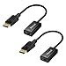 Moread DisplayPort to HDMI Adapter, 2 Pack, Gold-Plated Display Port to HDMI Converter, DP to HDMI Cord (Male to Female) Compatible with Computer, Desktop, Laptop, PC, Monitor, Projector, HDTV - Black