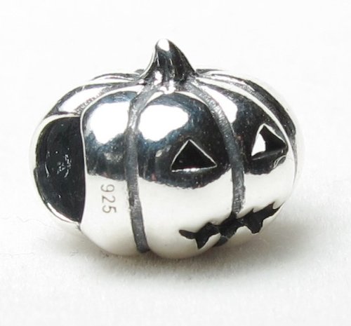 Beads Hunter Jewelry Halloween Jack-O-Lantern Pumpkin .925 Sterling Silver Bead Charm Pandora Chamilia Biagi & European Bracelets Compatible