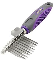 Dematting Comb By Hertzko - Long Blades with Safety Edges - Great for Cutting and Removing Dead, Matted or Knotted Hair
