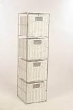 Willow Weaving Rattan Chrome 4 Drawers PR01