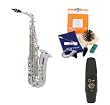 Legacy AS2000SS Professional Sterling Silver Plated Fully Engraved Alto Saxophone with Case, Accessories and Selmer Paris S80 C* Mouthpiece