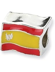 Sterling Silver Reflections Spanish Flag Bead