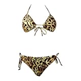 Bikini Cheetah Bandeau Push-Up Top  Bikini Bottom