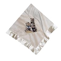 Scene Weaver Pickles Forest Friends Embroidered Fleece Baby Blanket with Al Agnew Wildlife Art