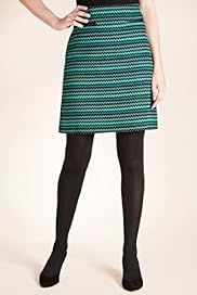 Contrast Waistband Zig Zag Print Mini Skirt