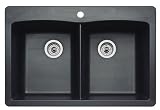 Blanco 440220 Blancodiamond Double Bowl Kitchen Sink, Anthracite