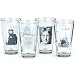 The Beatles John Lennon in New York City Iconic Photos Pint Glass Set of 4