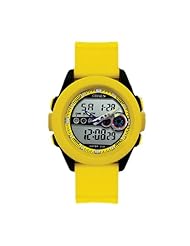 OHSEN YI-AD1215-6 LCD Lady Mens Dual Time Date Digital Sport Quartz Watch Yellow