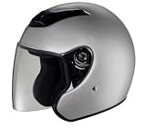 DOT Silver Glossy Open Face Helmet