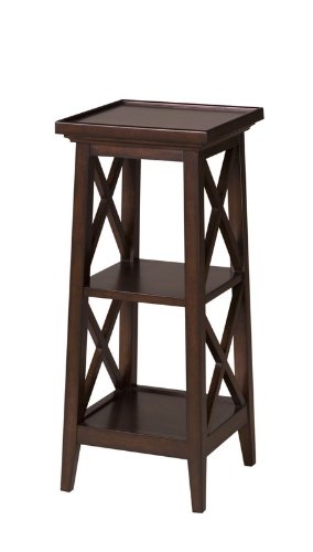 30H Square Pedestal Table Tobacco Finish