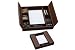 Chocolate Brown Leather Conference Room Organizer