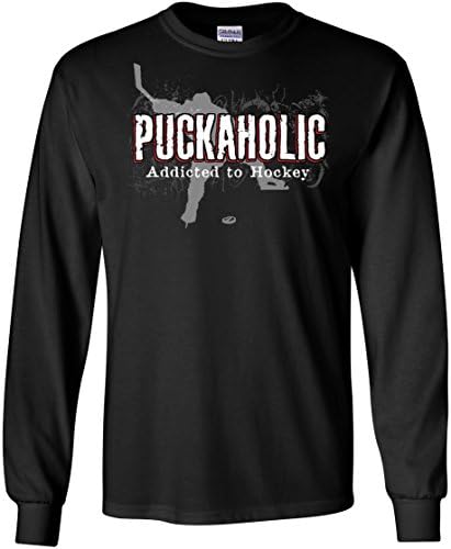 Long Sleeve Hockey T-Shirt: Puckaholic