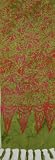 Batik Scarf - Butterflies on Chartreuse