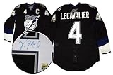 Vincent Lecavalier Signed Jersey Tampa Bay Lightning Pro Dark - Autographed NHL Jerseys