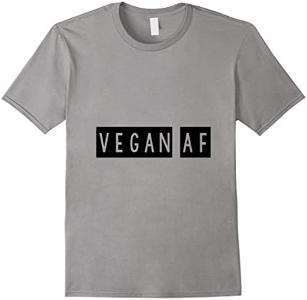 Men's Vegan AF - Funny Vegan Men's &amp; Women's T-Shirt for Vegans Medium Slate