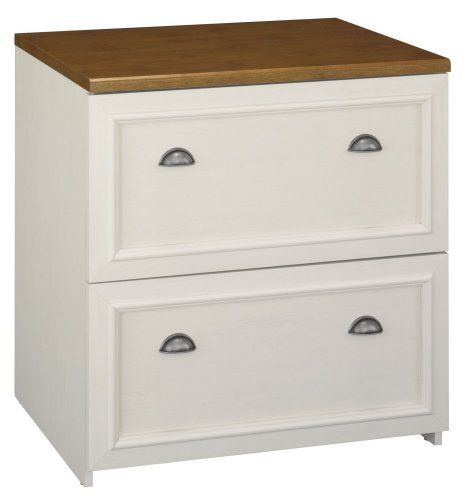 Bush Furniture Fairview 2 Drawer Lateral Wood File Cabinet in White