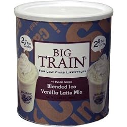 Big Train Low Carb Blended Ice Vanilla Latte Mix, 1.85 lb Can