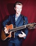 ブロマイド写真★デビッド・ボウイ(David Bowie)/タカミネギターを持つ