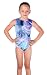 Leotard Velvet Swirl Design in Pink or Blue