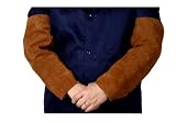 Steiner 92180 Sleeves, Weld-Rite Premium Brown Split Cowhide, 18-Inch