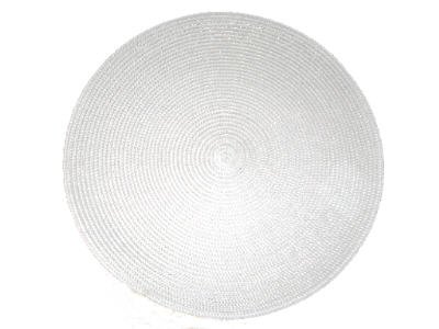 Tischset Platzset rund Weiß ca 35 cm