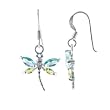 FOJO's Aqua & Peridot Dragonfly Earrings
