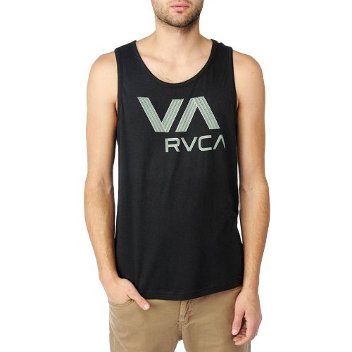 RVCA VA Stripe Tank Top - Men's Black, S