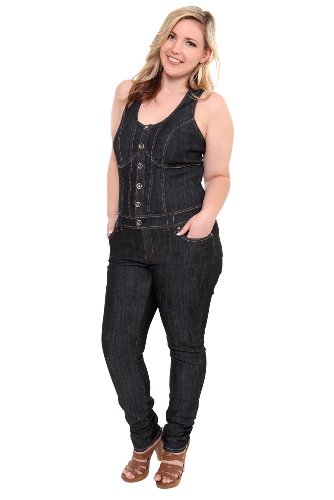 Torrid Plus Size Boom Boom Jeans - Denim Tank Jumpsuit Torrid Plus Size Boom Boom Jeans - Denim Tank Jumpsuit