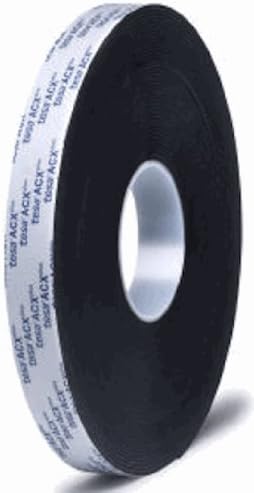 Tesa 7063 ACX Plus Tackified Acrylic Constructive Bonding Tape, 27 yard Length, 1" Width, 32 mil Thick, Black (Pack of 1)
