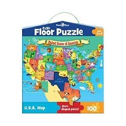 MASTERPIECES 100 PC USA UNITED STATES FLOOR MAP PUZZLE
