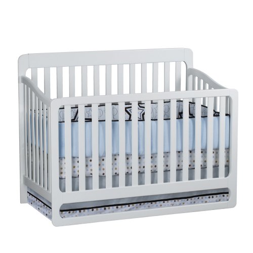 Slumber Time by Simmons Kids Furniture Urban Style 3 in 1 Convertible Crib N More, White