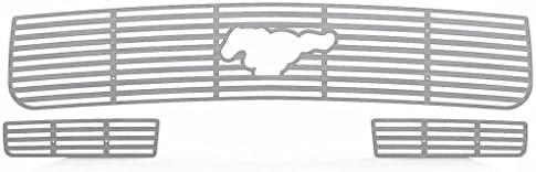 Brushed Stainless Horizontal Billet Grille Grill Insert Trim fits: 2005-2009 Ford Mustang - Ferreus Industries - TRK-121-01brushed