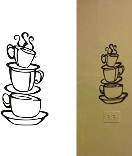 LSD Removable DIY House Hotel Restaurant Kitchen Decor Coffee Cup Mug Design Decals Vinyl Wall Sticker NEW