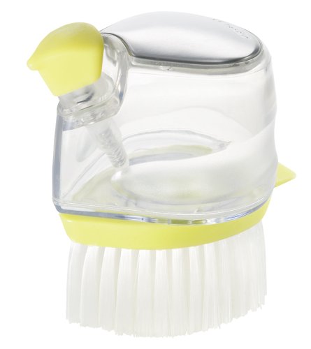 Kai Europe CLN-PSB-AV Chef'n CleanGenuity Palm Scrubber - Kleine Spülbürste mit Dosierer