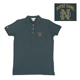 Notre Dame Fighting Irish NCAA Classic Pique Polo Shirt for Women (Dark Pine)