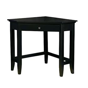 Ebony Finish Corner Lap Top Desk