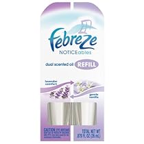 Febreze NOTICEables Dual Scented Oil Refill, Lavender Comfort & Gentle Vanilla, .879-Ounce Unit (Pack of 4)
From Febreze
