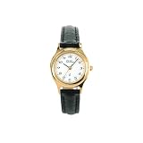 DeCave 010193143 - Montre Femme Plaqu&eacute; Or 25 mm - Bracelet en Cuir - Miyota 7T35 - 3 ATM