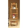 Southwestern Style Five-tier Wall Unit Shelf Rack Oak Finish
