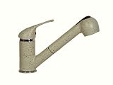 Produkt-Bild: K&uuml;chenarmatur Sp&uuml;ltisch Armatur Wasserhahn mit Brause Granit Beige