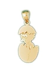 Dazzlers Solid 14 karats gold Duck Charm Pendant Available in three colors from jewelsberry (weights: 2.2 grams only)