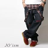JO'ism×Samurai ELOコラボ JO'ism ネルチェック使いロールアップオーバーオール