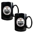 Edmonton Oilers 2pc Black Ceramic Mug Set - Primary Logo NHL Hockey