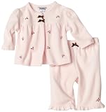 Hartstrings Baby-Girls Newborn Velour Top And Pant Set