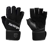 Harbinger 1255 Women's Training Grip Wrist Wrap Gloves (Large)