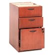 basyx Products - basyx - BW Veneer Box/Box/File Pedestal File, 15-5/8w x 22d x 27-3/4h, Bourbon Cherry - Sold As 1 Each - Not freestanding, attaches under worksurface. - Reinvent your executive offices without reinventing your budget. - Hardwood veneer surfaces protected with catalyzed lacquer. - Full-extension file drawer accommodates letter/legal filing. - Lock keeps contents safe.