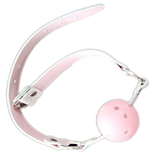 Wandafull Pink Leather Pink Ball Breathable Ball Gag Pouch Harness Breathable Sex Toy Breathable Fantasy